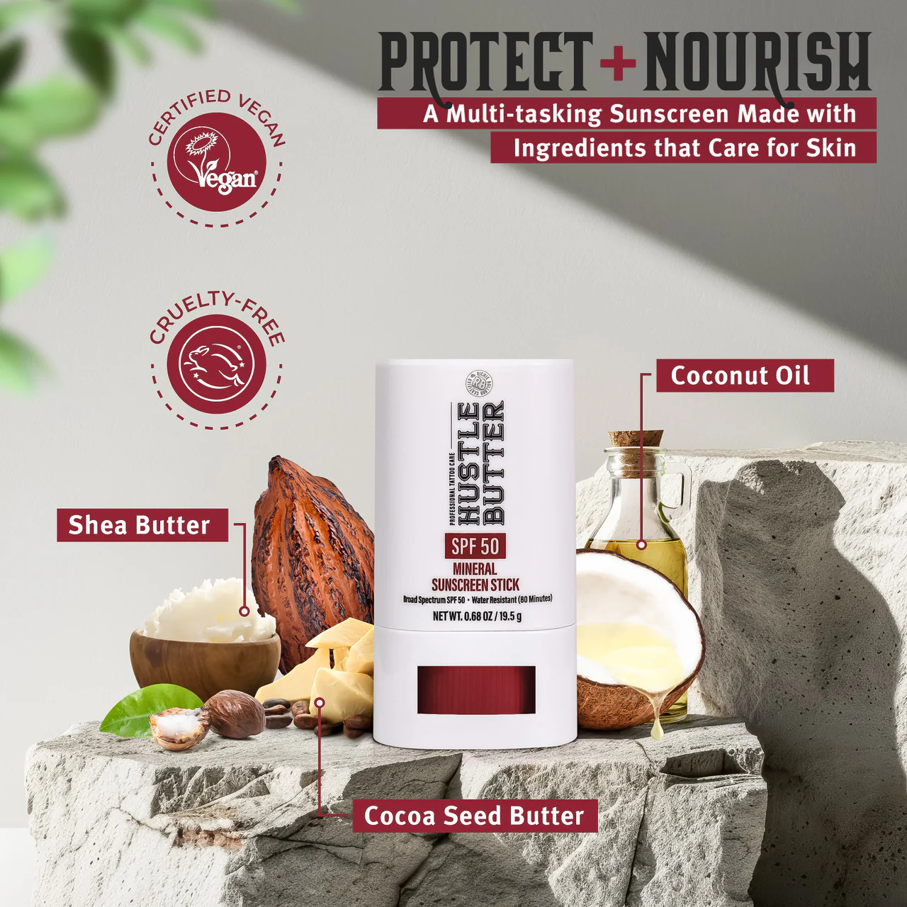 Hustle Butter Mineral Sunscreen Stick – SPF 50 - Image 4